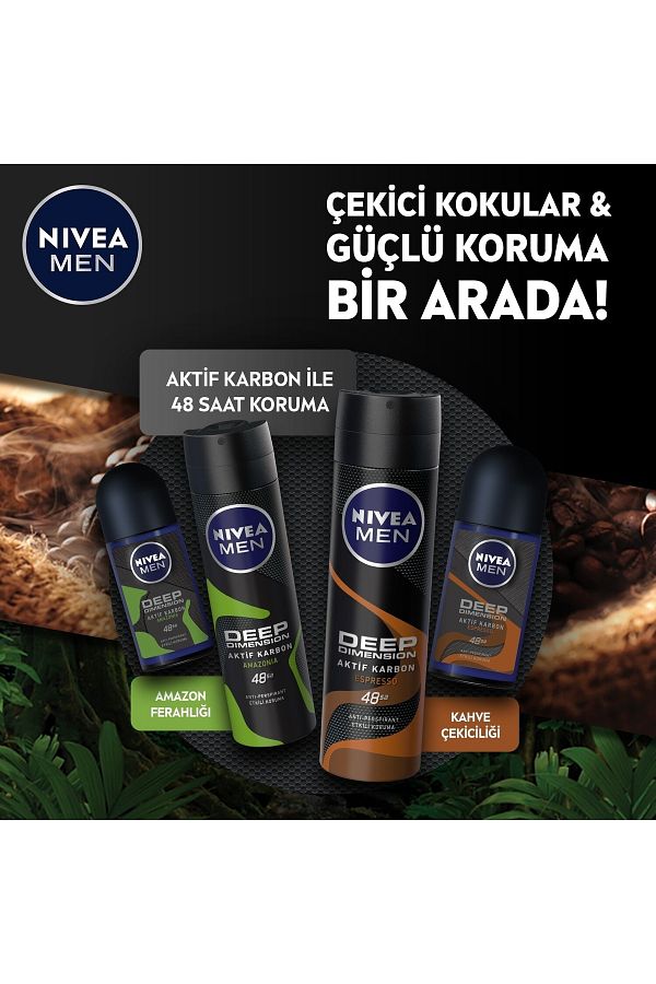 Men Erkek Sprey Deodorant Deep Dimension Espresso 150ml, 48 Saat Anti-perspirant Koruma_6