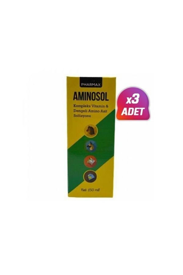 3 Adet - Aminosol Köpek Kedi Ve Kuş Kemirgen Vitamini 150 Ml
