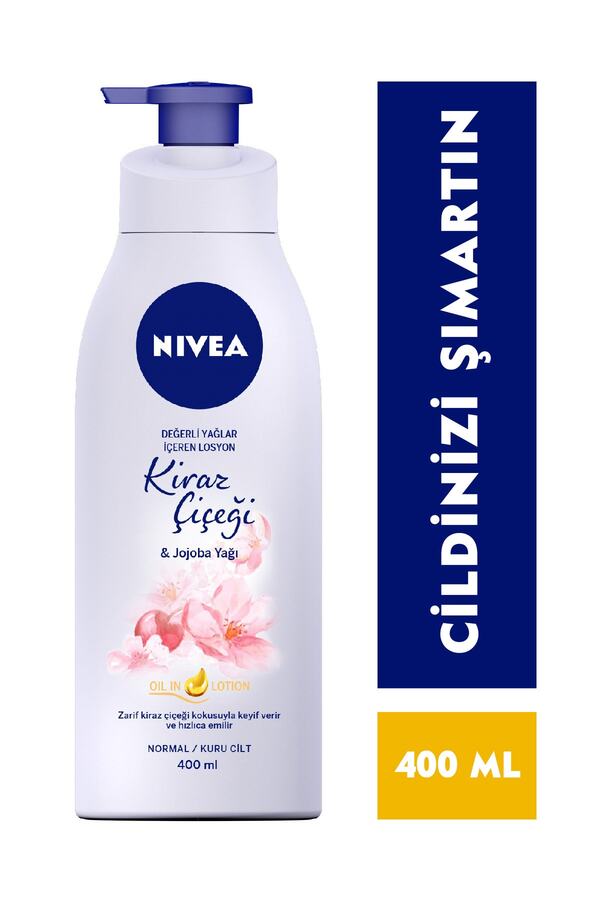 Vücut Losyonu Değerli Yağlar,kiraz Çiçeği Ve Jojoba Yağı 400ml,normal Ve Kuru Ciltler Için