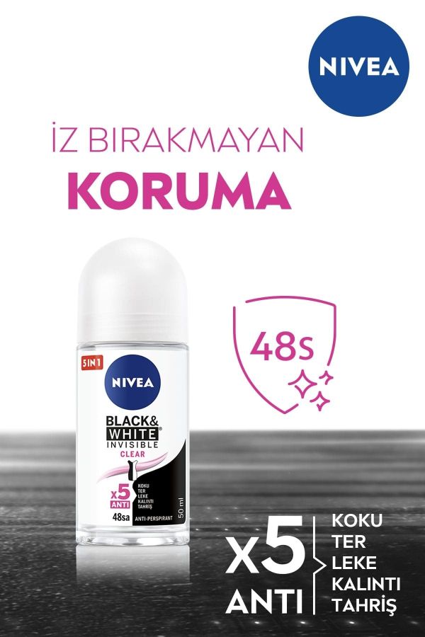Kadın Black&white Invisible Clear Roll-on Deodorant 50ml_2