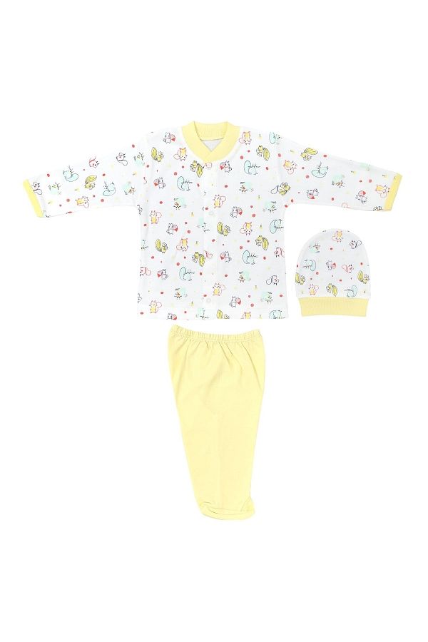 Bebe Sincap Baskılı Bebek Pijama Takımı 2262 İlke Bebe