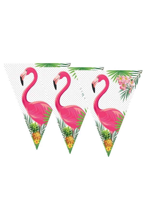 Lisanslı Flamingo Bayrak Flama Cakes&Party