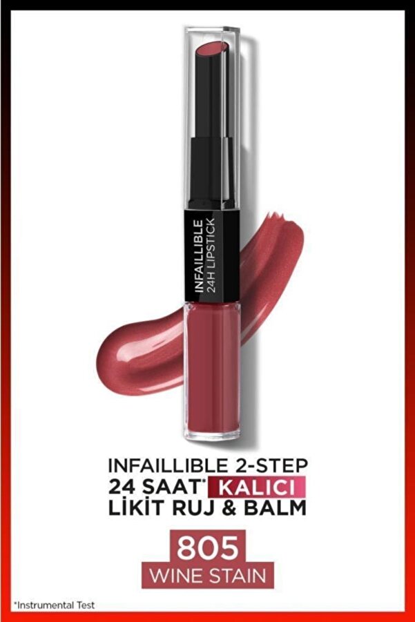 Loeral Infaillable Lipstick 2 Steps 805-wine Stain Madam10