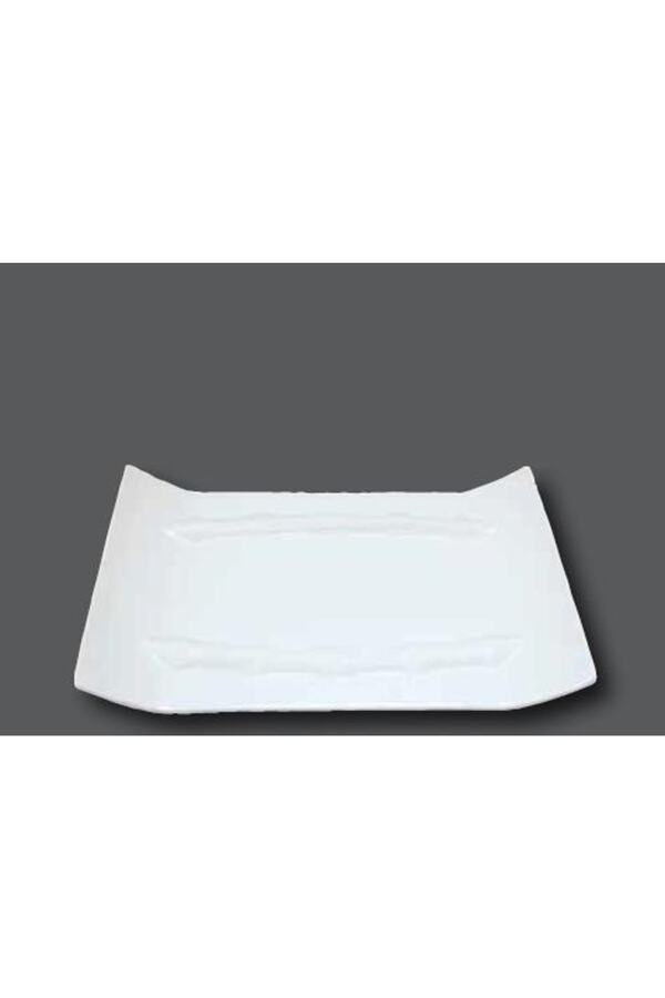 Açık Büfe Melamin Tabak Beyaz 35,5x24x3,6 Cm