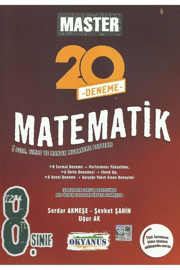 8. Sınıf Lgs Master 20 Matematik Denemesi Yni