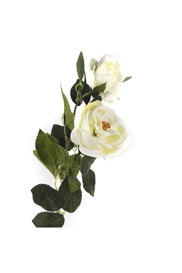 Beyaz 2li Gül Yapay Çiçek Desi Concept