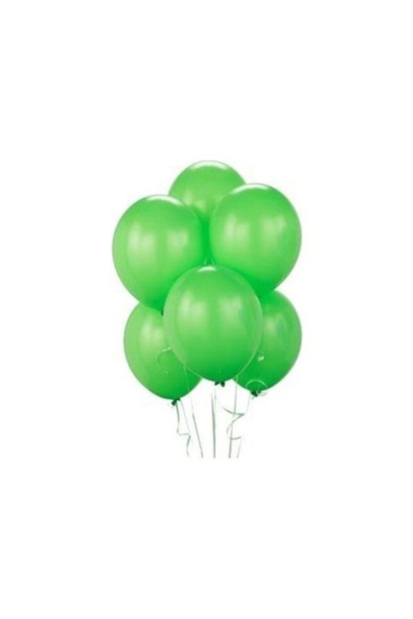 Kbk Market 25 Adet Metalik Lateks Balon Yeşil Renk