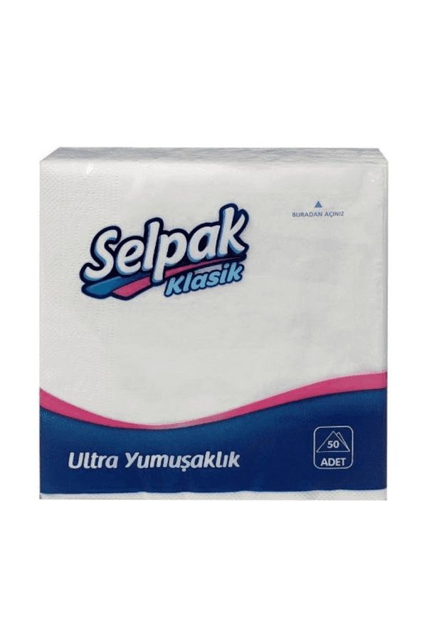 Peçete Mini Beyaz Peçete 50'li