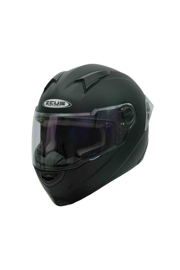 Zs-811a Mat Siyah Kapalı Kask