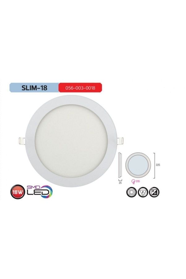 18w Panel Spot(SIVA ALTI) Beyaz Işık 1170 Lümen 18w Slim Led