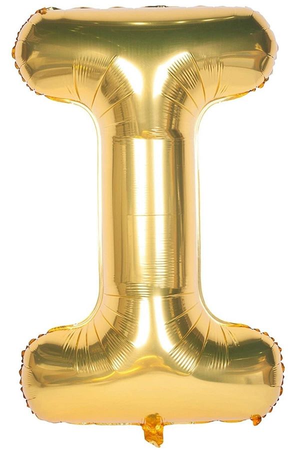 Altın Rengi Folyo Harf Balon Gold 100 Cm Helyum Uyumlu Balon