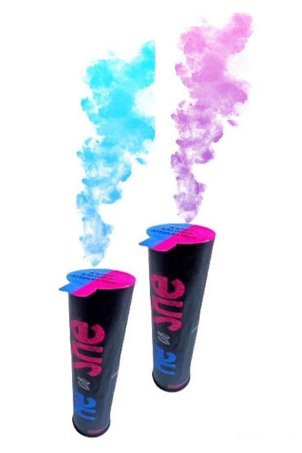 Cinsiyet Belirleme Dumanı 2 Adet Mavi Ve Pembe Renkte 2'li Set Cinsiyet Belirleme Sis