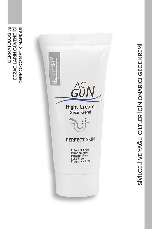Acgun Sivilce ve Akneli Ciltler için Onarıcı Gece Kremi 30 Ml