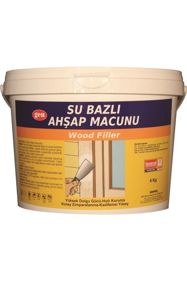 Gen Su Bazlı Ahşap Macunu 0,600kg Beksu Boya Kimya