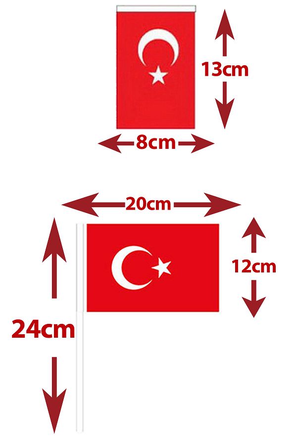 23 Nisan Süsleri Türk Bayrağı Balon Bayrak Flama Çubuklu Bayrak Paketi ve Ev Kreş Okul Süsleme Seti_3