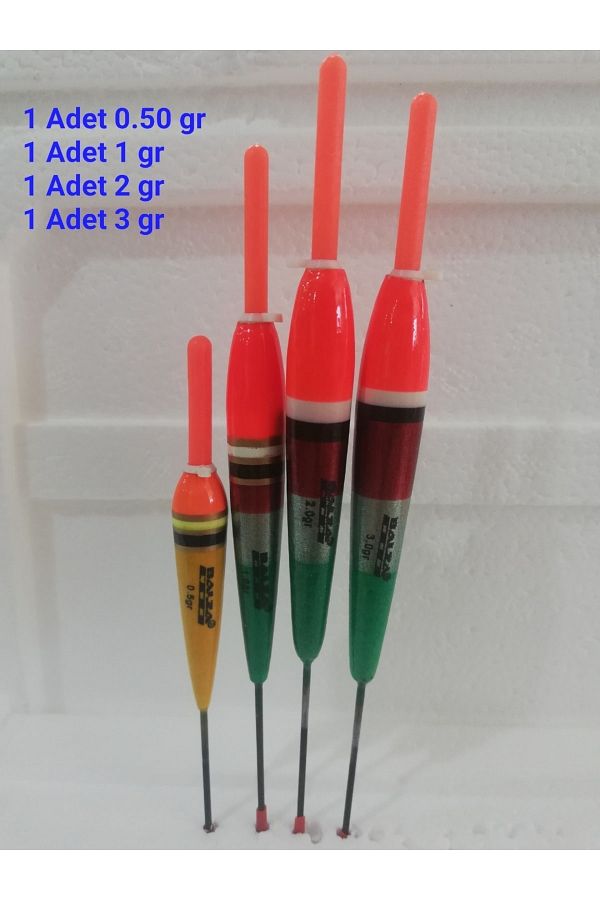 Hassas Şamandıra Fosfor Takılabilen ( 1 Adet 0,5 Gr - 1 Adet 1 Gr - 1 Adet 2 Gr - 1 Adet 3 Gr )