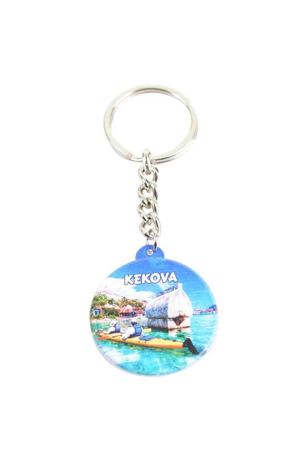 Kekova Temalı Uv Baskılı Yuvarlak Anahtarlık 38x100 Mm 2 Nolu Tasarım