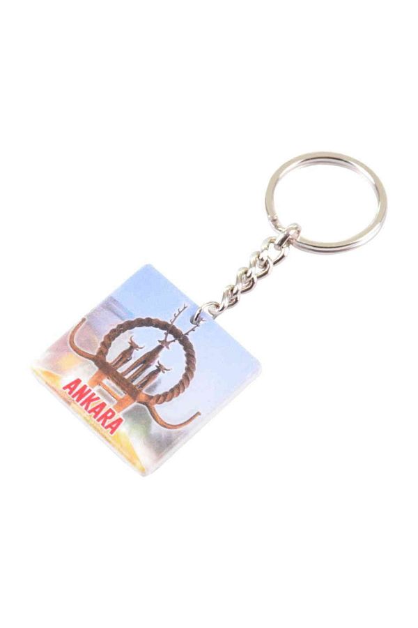 Ankara Temalı Uv Baskılı Kare Anahtarlık 40x108 Mm 6 Nolu Tasarım