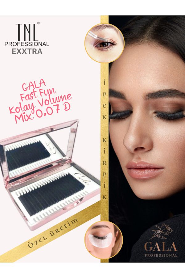 Tnl Exxtra Fastfun Çek Bırak Ipek Kirpik 0.07 Kalınlık, D Kıvrım Mix Kutu