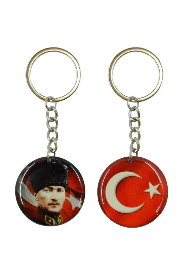 Atatürk Temalı Çift Taraflı Anahtarlık 2 Nolu Tasarım