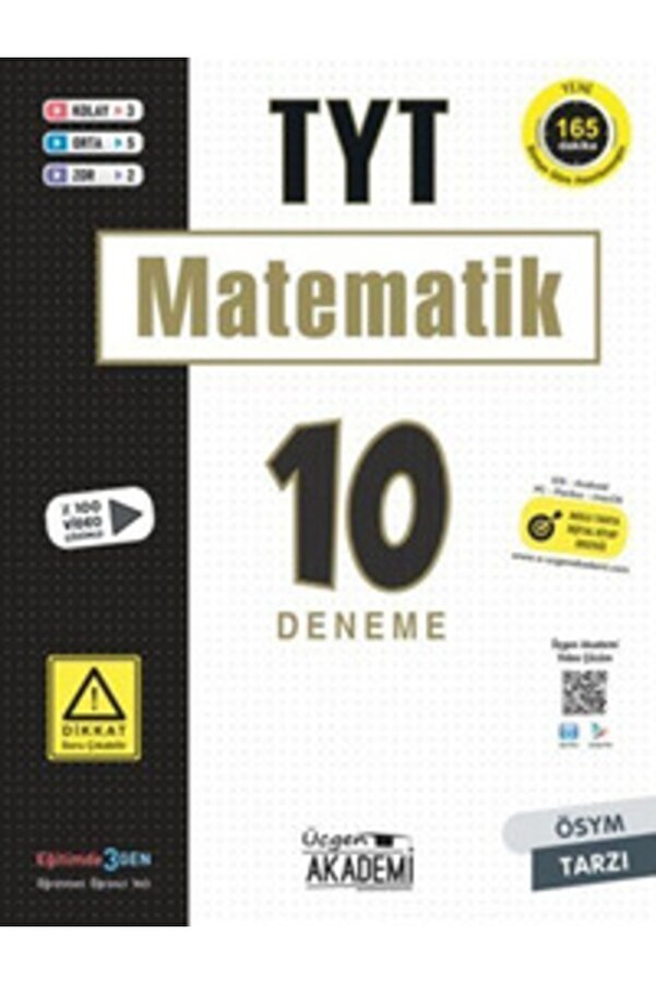 Tyt Matematik 10 Lu Deneme Sınavı 2022 9786257152358 Selvi Kitap Evi