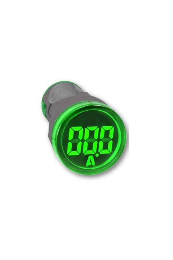 Ledli Ampermetre Digital Ekranlı Ø22 -100v Yeşil