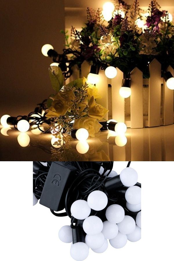5 Metre 20 Işıklı Top Led Ampul Dizeleri Fişli 220v Işık (sarı Gün Işığı) Bahçe Ev Süsleme Dekor_0