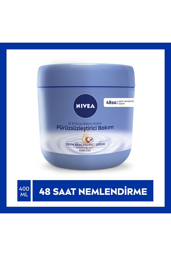 El Ve Vücut Kremi 400 Ml,pürüzsüzleştirici Ve Nemlendirici Serum Ve Shea Yağı Içerir,kuru Ciltler