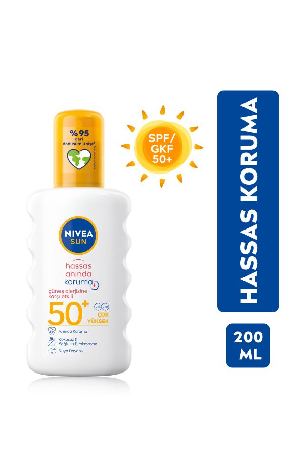 Sun Spf 50 Güneş Alerjisine Karşı Hassas Koruma Güneş Spreyi 200 ml Çok Yüksek Güneş Koruyucu_0