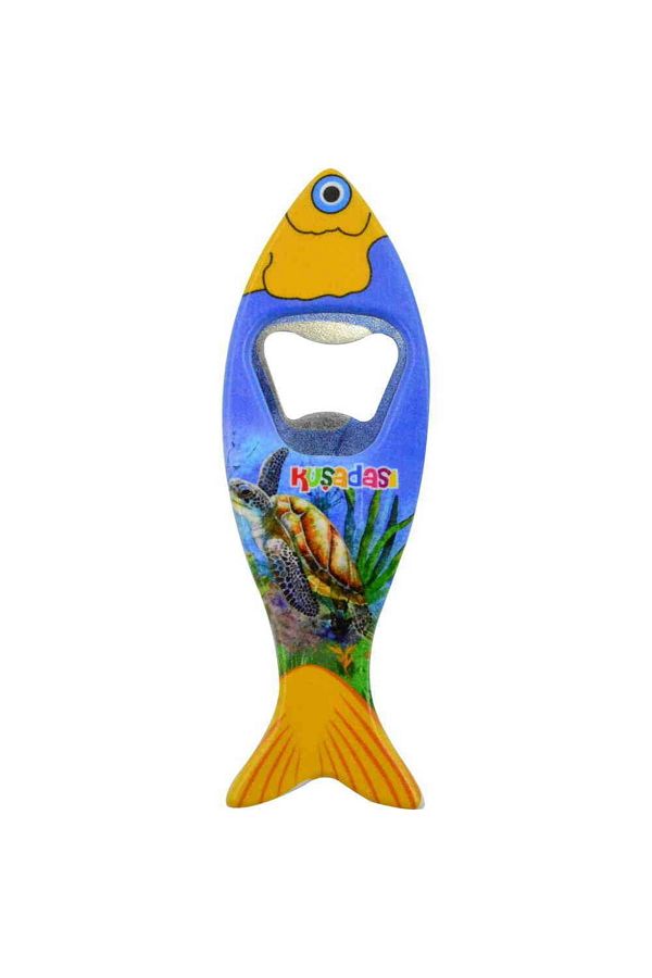 Kuşadası Temalı Balık Açacak Magnet 42x130 Mm 5 Nolu Tasarım Myros