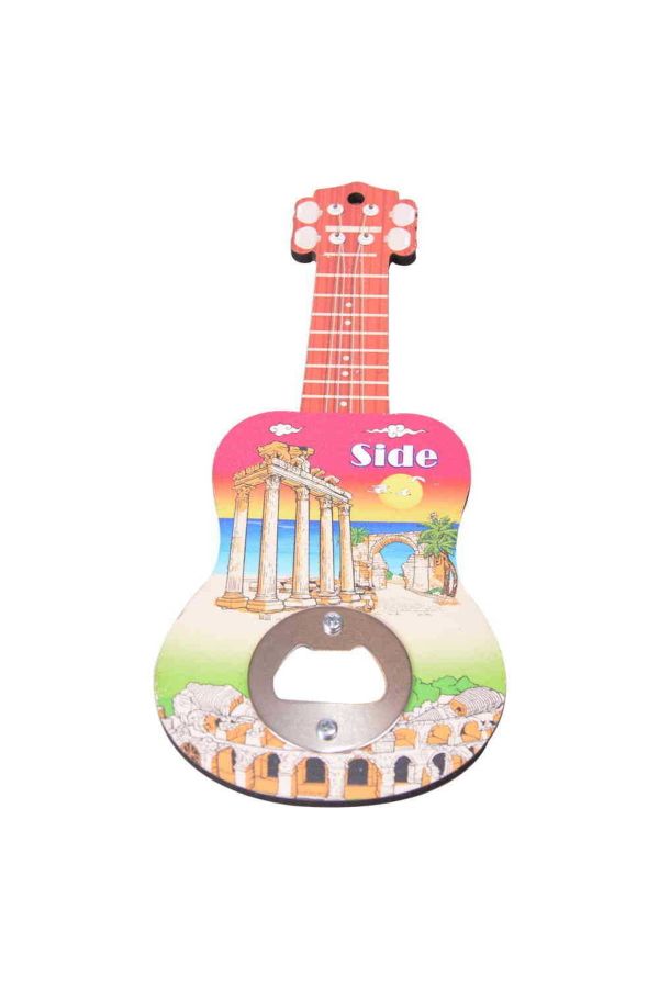 Side Temalı Ahşap Gitar Açacak Magnet 200x89 Mm 2 Nolu Tasarım