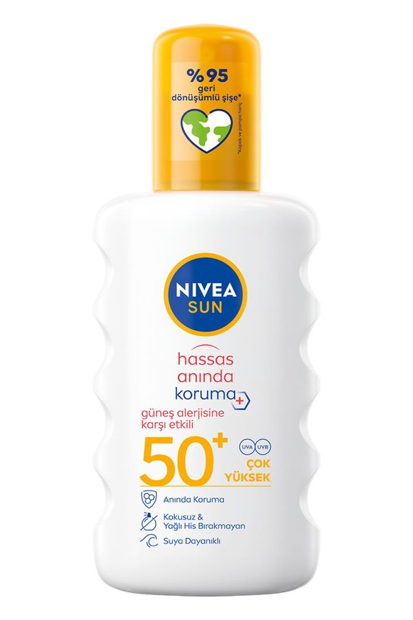 Sun Spf 50 Güneş Alerjisine Karşı Hassas Koruma Güneş Spreyi 200 ml Çok Yüksek Güneş Koruyucu_1