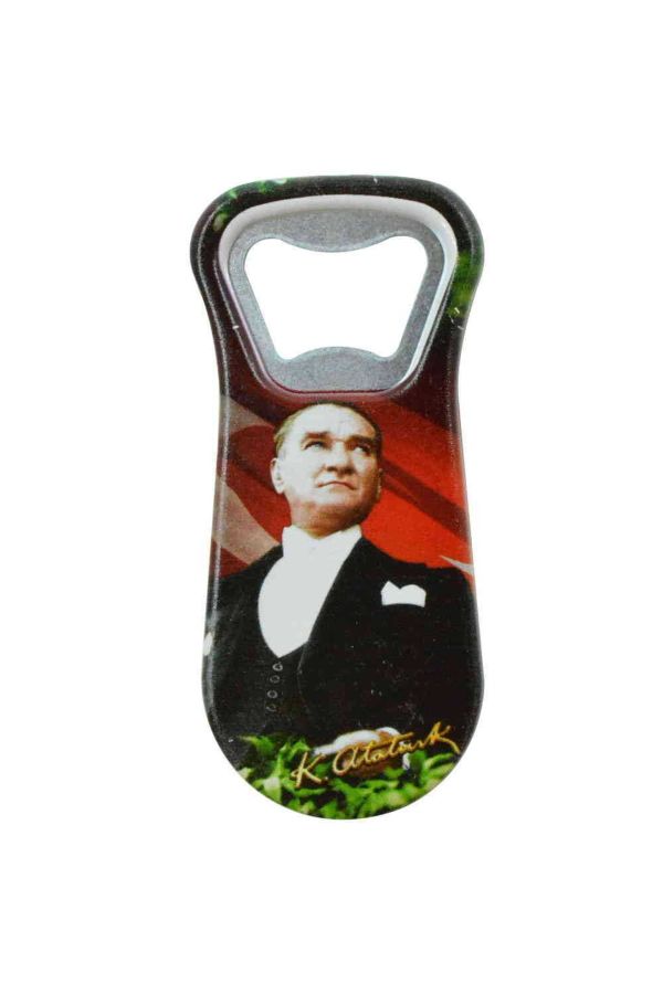 Atatürk Temalı Uv Baskılı Açacak Magnet 95x43 Mm 4 Nolu Tasarım