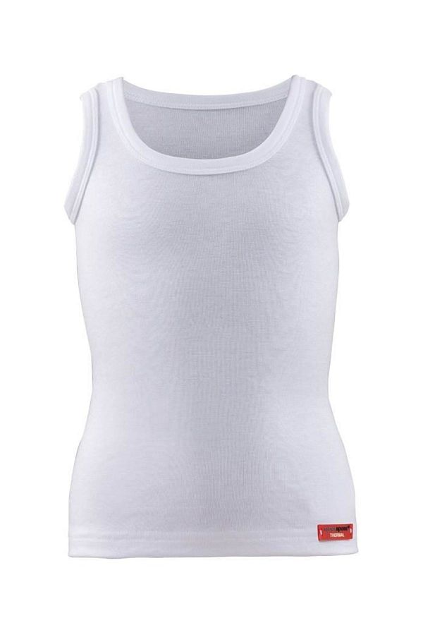 Black Spade 9264 Unisex Çocuk Termal Atlet Beyaz