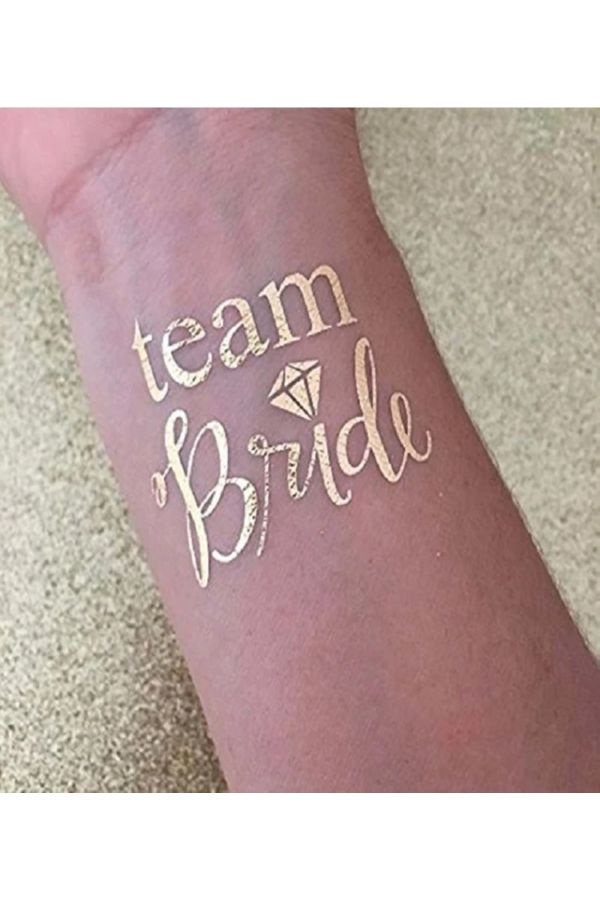 Bride To Be Altın Dövme Bride Team 5 Adet