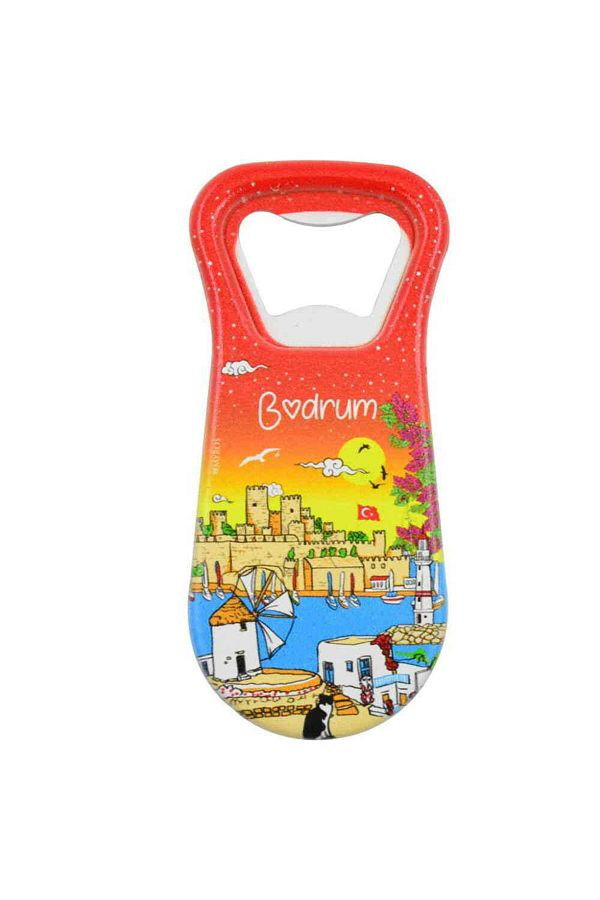 Bodrum Temalı Uv Baskılı Açacak Magnet 95x43 Mm 3 Nolu Tasarım Myros
