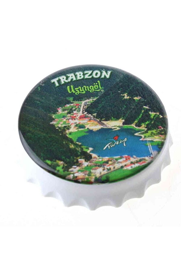 Trabzon Temalı Beyaz Kapak Açacak Magnet 63x15 Mm 3 Nolu Tasarım