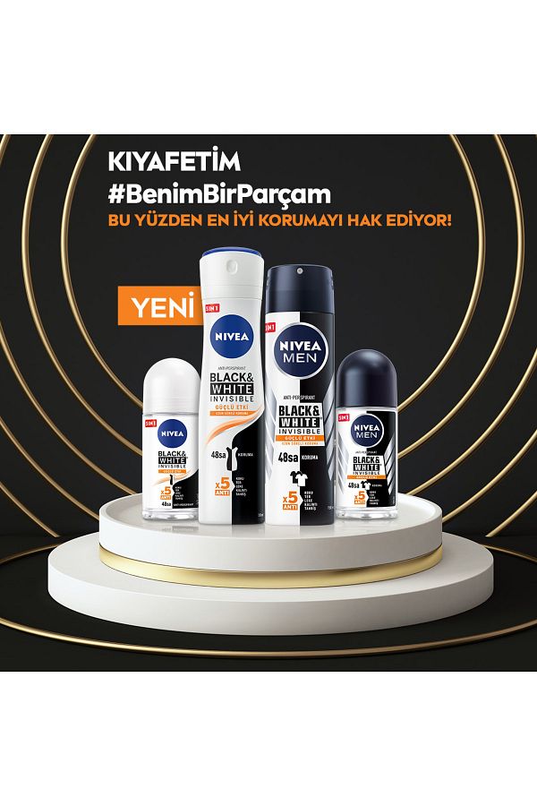 Kadın Sprey Deodorant Black & White Invisible Güçlü Etki 48 Saat Anti-perspirant Koruma 150ml_6