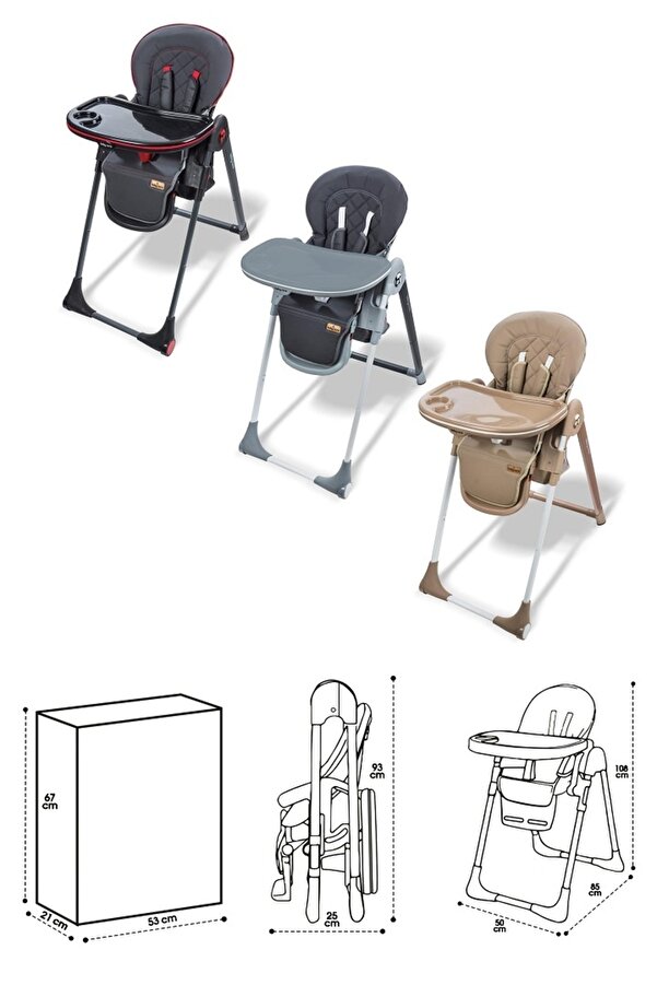 Mama Sandalyesi - Bc 515 Multiflex Katlanır Mama Sandalyesi - Siyah_7