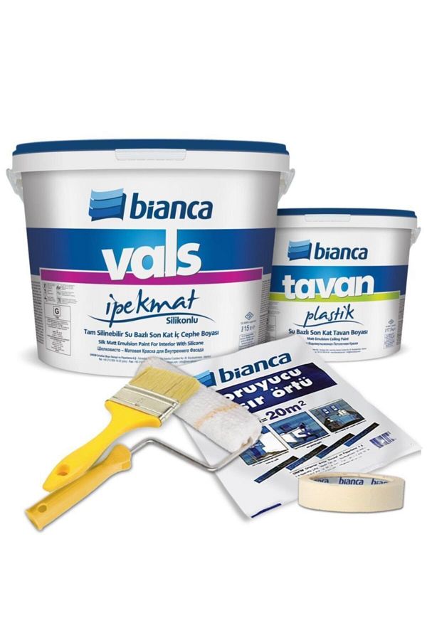 Vals Ipek Mat Silikonlu Silinebilir 15lt + Tavan Boyası 10kg