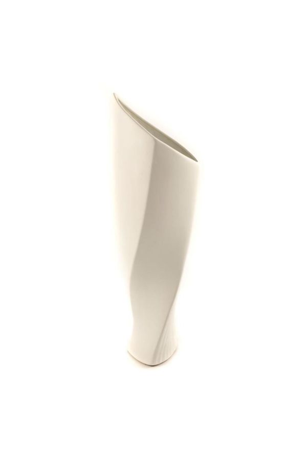 Beyaz Porselen Vazo 15x45 Cm
