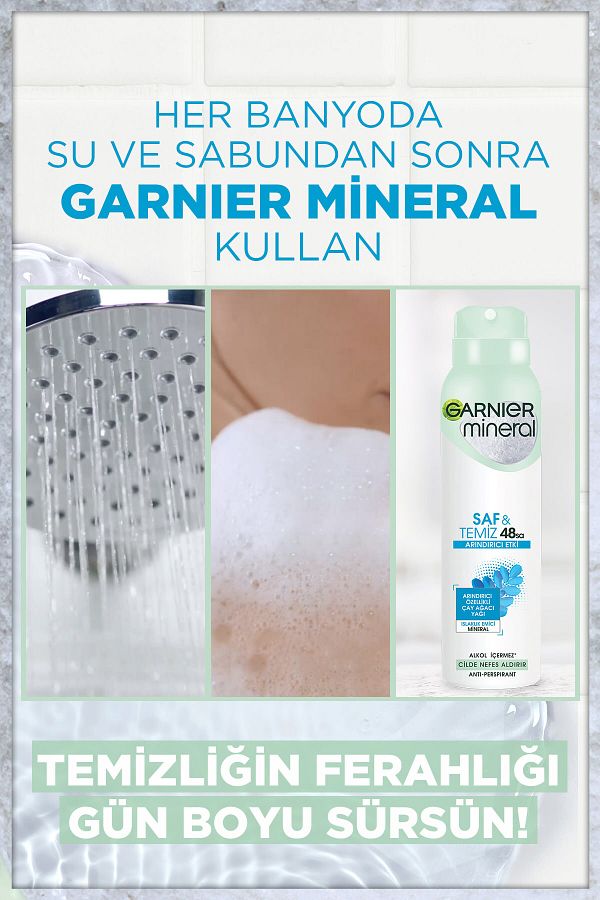 Mineral Saf ve Temiz Kadın Sprey Deodorant 3600542035132_1