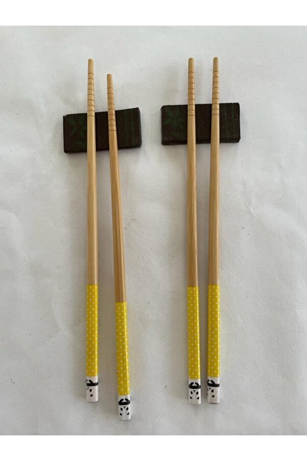 23cm Iki Çift Japon Malı Ahşap Chopstick Ve Iki Adet Seramik Dayanaklar Hd477 Belisama Talisman