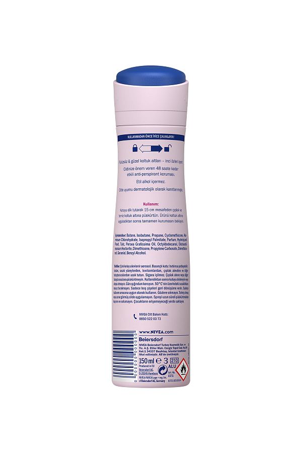 Kadın Sprey Deodorant Pearl & Beauty 150ml,48 Saat Anti-perspirant Koruma_5