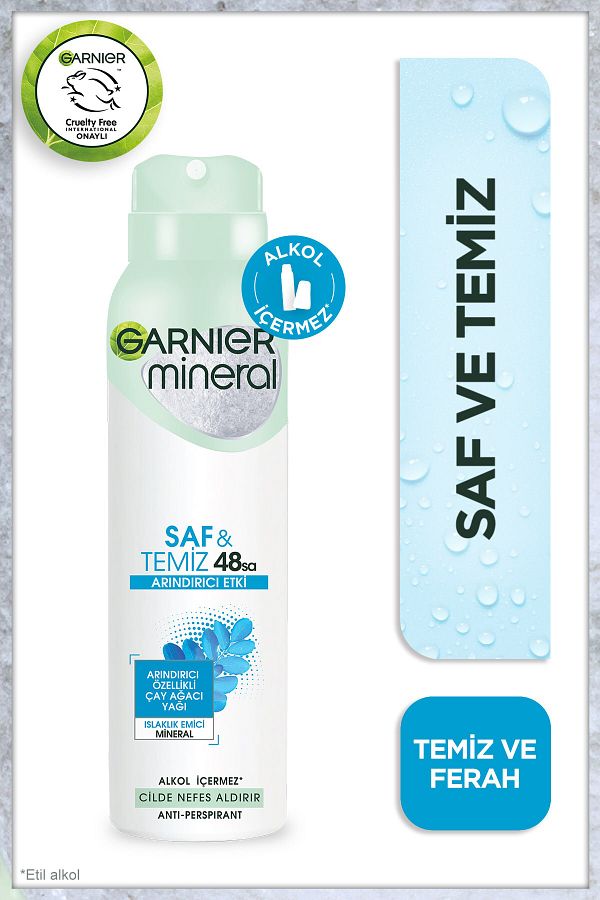 Mineral Saf ve Temiz Kadın Sprey Deodorant 3600542035132