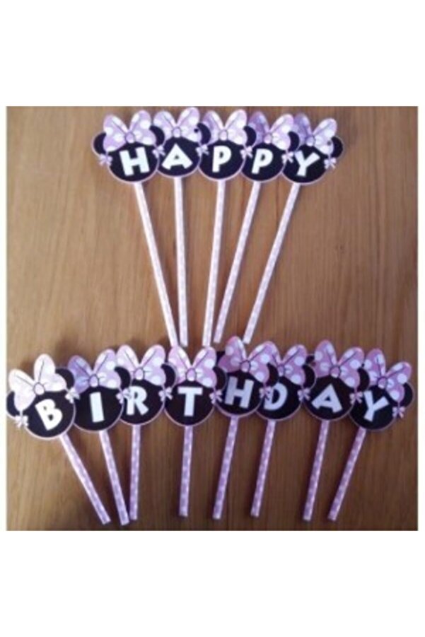 Minnie Mouse Happy Birthday Pasta Süsü Cakes&Party