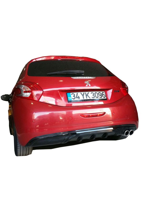 Peugeot 208 (2012-2015) Uyumlu  Arka Tampon Eki - Difüzör (plastik)