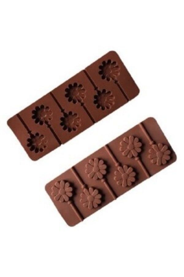 Çubuklu Papatya Silikon Çikolata Kalıbı Cakes&Party