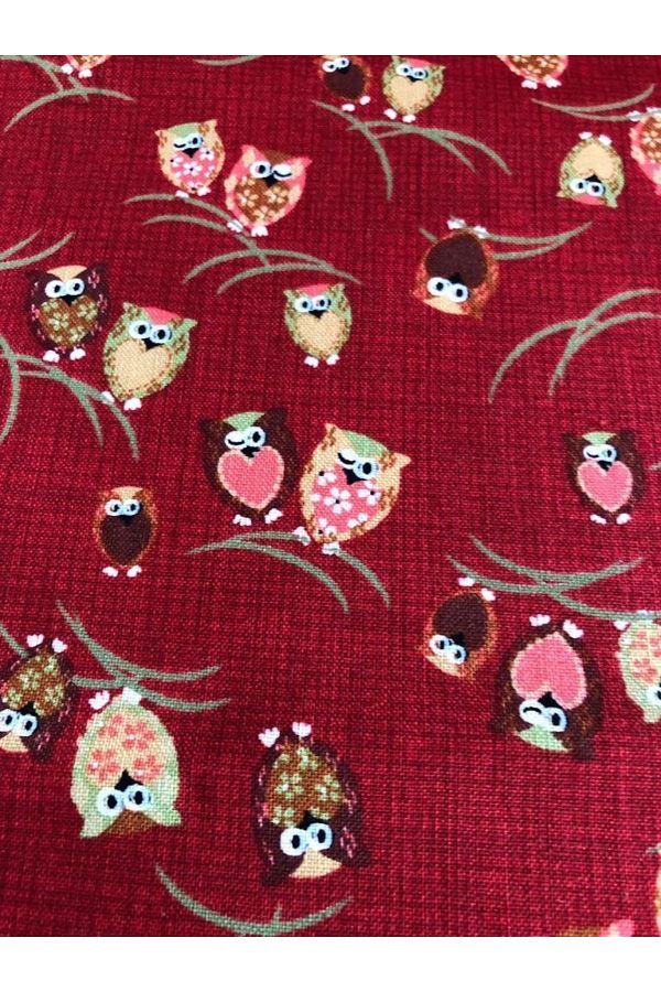 Patchwork Kumaşı - Baykuş Desenli Km28 Belisama Talisman