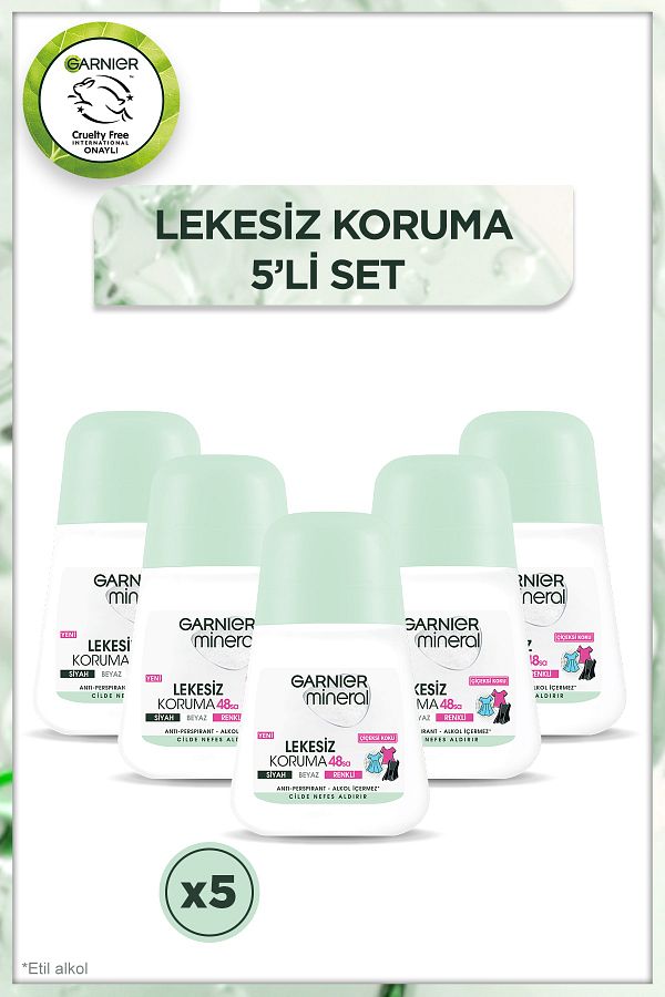 5'li Mineral Lekesiz Koruma Roll-on Deodorant Seti